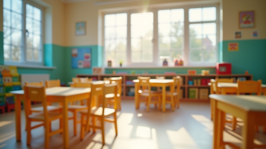 Well-equipped early childhood classroom promoting learning and play